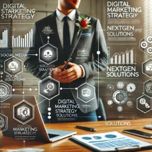 Picture showcasing a digital marketing project portfolio, featuring successful ad campaigns, analytics insights, and client growth results.